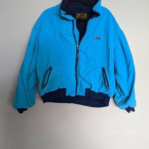 Vintage Eddie Bauer Womens Blue Pockets Full Zip Ski Snowboard Jacket Size XL